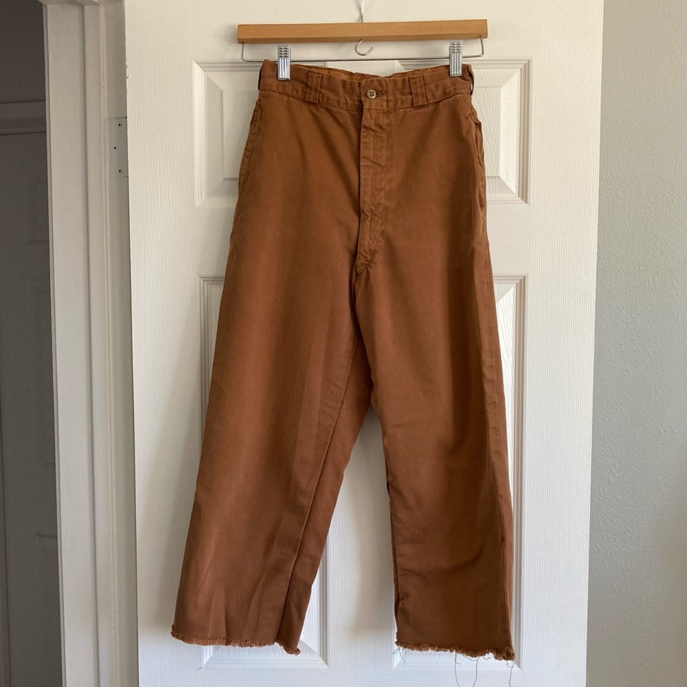 Women’s Vintage Cropped Pant / Brown 26” Waist